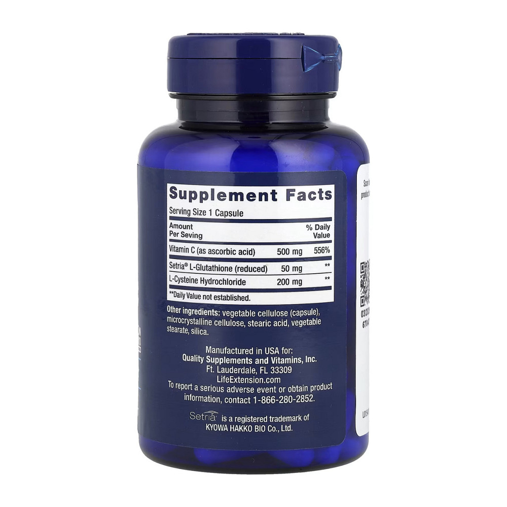 L-глутатіон та L-цистеїну Life Extension Glutathione Cysteine & C 100 caps Київ - фото 2