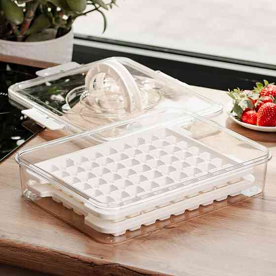 Yiwu Контейнер для заморожування льоду 126 відсіків 30,5х24х7 см Бежевий HP-27-8 Коломия