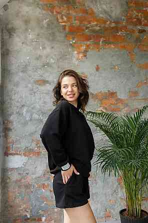 Костюм спортивний жіночий з шортами Чорний M/L Харків