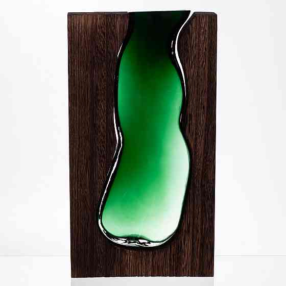 Yiwu Скляна прозора ваза прямокутна, декоративна ваза для дому стильна для квітів HP-32-2 Коломия