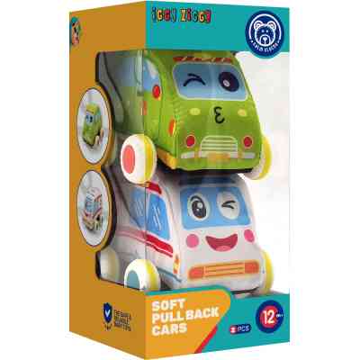 Развивающая игрушка Iggy Ziggy Мягкие машинки 2 шт (3858894675494) Винница