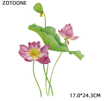 Термоаппликация термонаклейка для одеждый Лотосы Киев - изображение 1