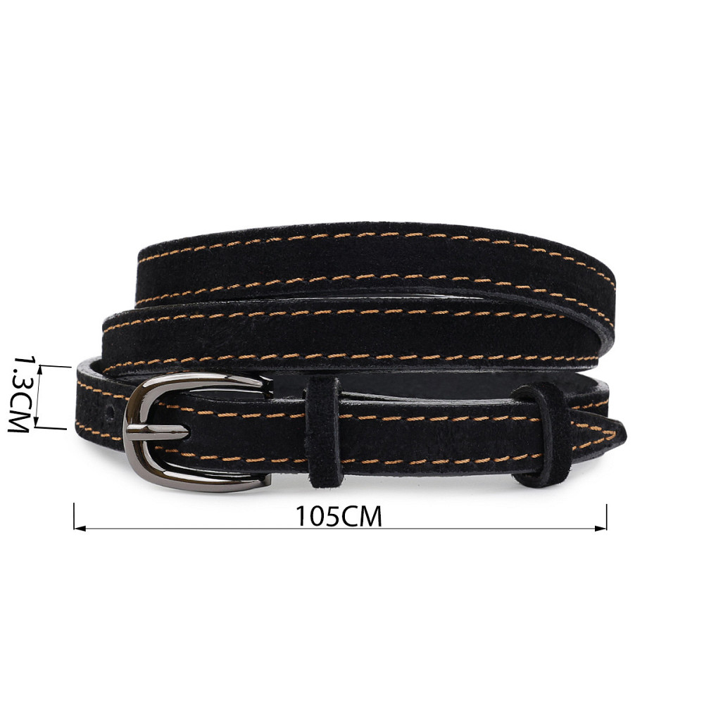 Замшевый женский ремень Vintage 20764 Черный Киев - изображение 8