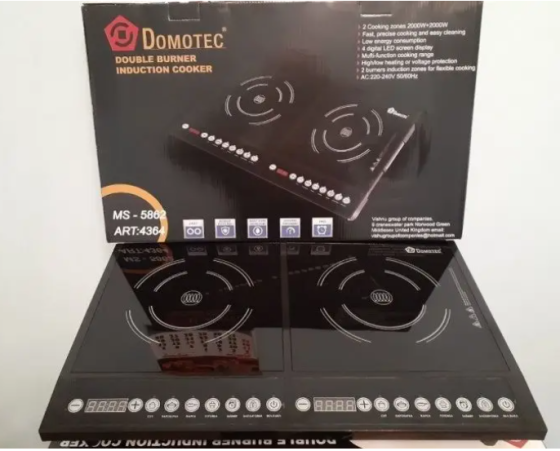 Настольная Индукционная плита Domotec MS-5862 2 конфорки  4000Вт (цвет чёрный) Одесса