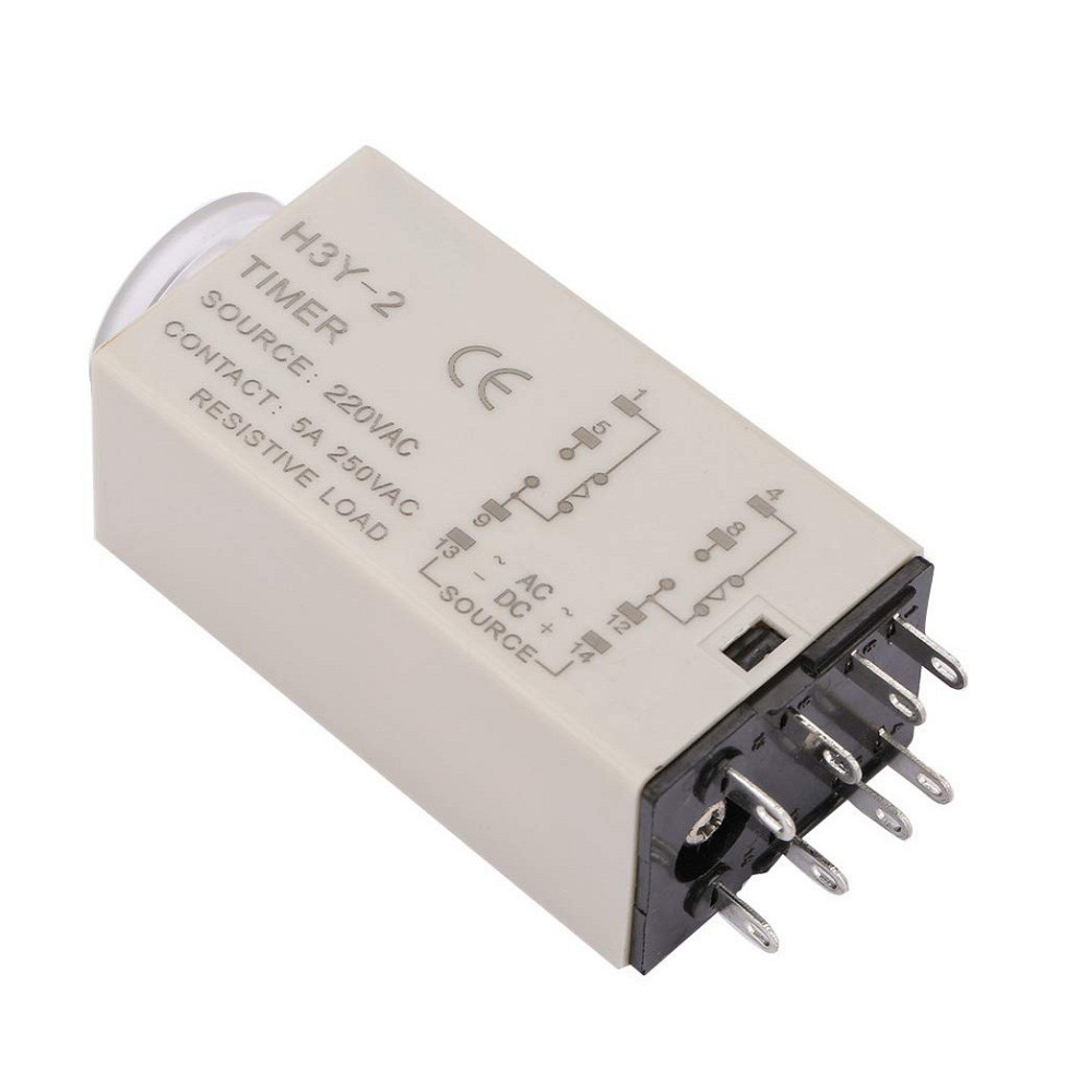 Реле времени H3Y-2 0-5с 220В с колодкой для DIN-рейки Киев - изображение 7