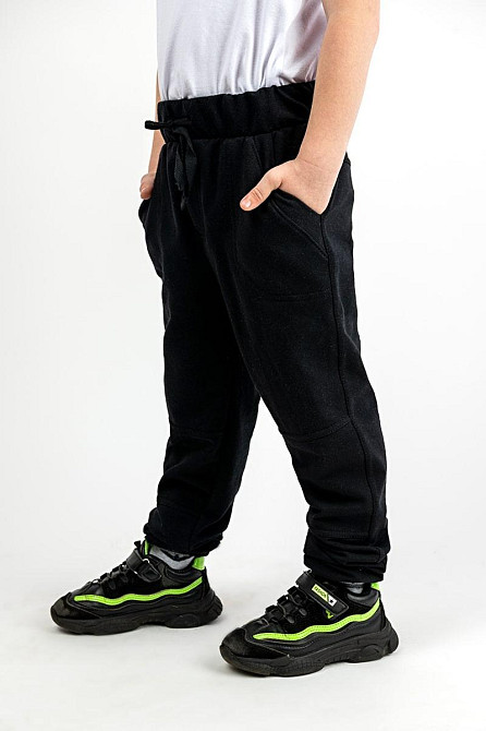 Брюки детские, черные Крохатушка одяг 140, Шнуровка, Брюки, Да Киев - изображение 4