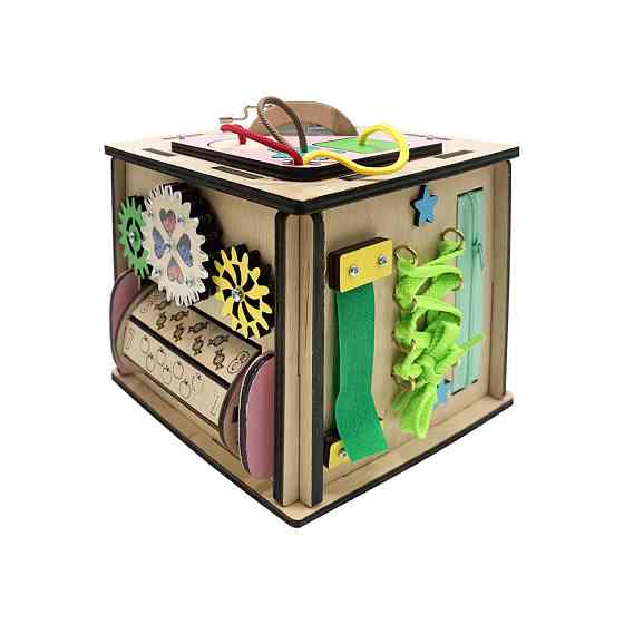 Развивающая игрушка Бизикуб Temple Group TG774136 15х15х15 см Натуральный Винница