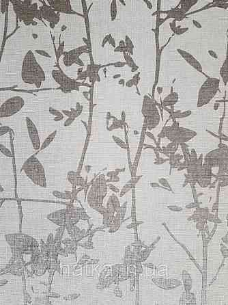 Ообои вінілові на флізелін Decoprint Moments MO22872 листя гілки срібні на світло-сірому тлі Київ