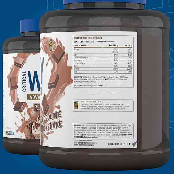Протеїн Applied Nutrition Critical Whey Protein Powder 2kg (2kg - 67 Servings) (Chocolate Milkshake) Луцьк
