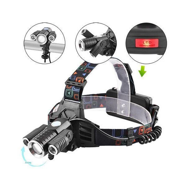 Світлодіодний ліхтар з кріпленням на голову W602-T6-2XPE Bike, Ліхтарик діодний налобний IH-48 Львів - фото 4