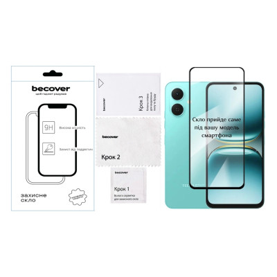 Скло захисне BeCover Tecno Spark Go 2 (KM4) Black (714369) Вінниця - фото 2