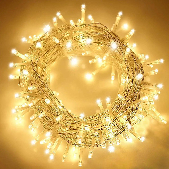 Гірлянда 100led для дому (біле\тепле світло) 220w 16481 Луцьк - фото 1