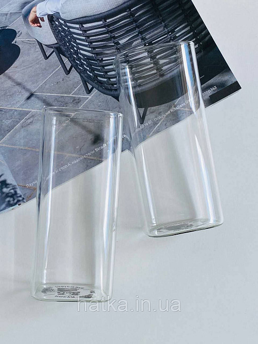 Склянка стильний скляний "Квадратна" 370 мл прозорий для дому та ресторану 102-555 Київ - фото 2