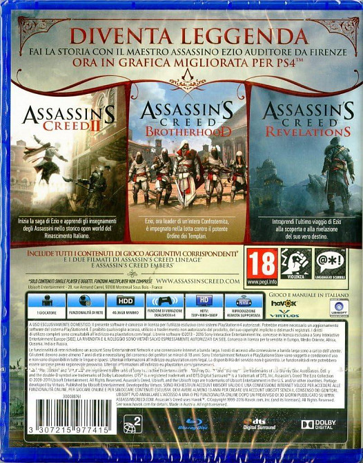 Гра Assassin's Creed The Ezio Collection синій PS4 Італійська видання PEGI 18 Київ - фото 2