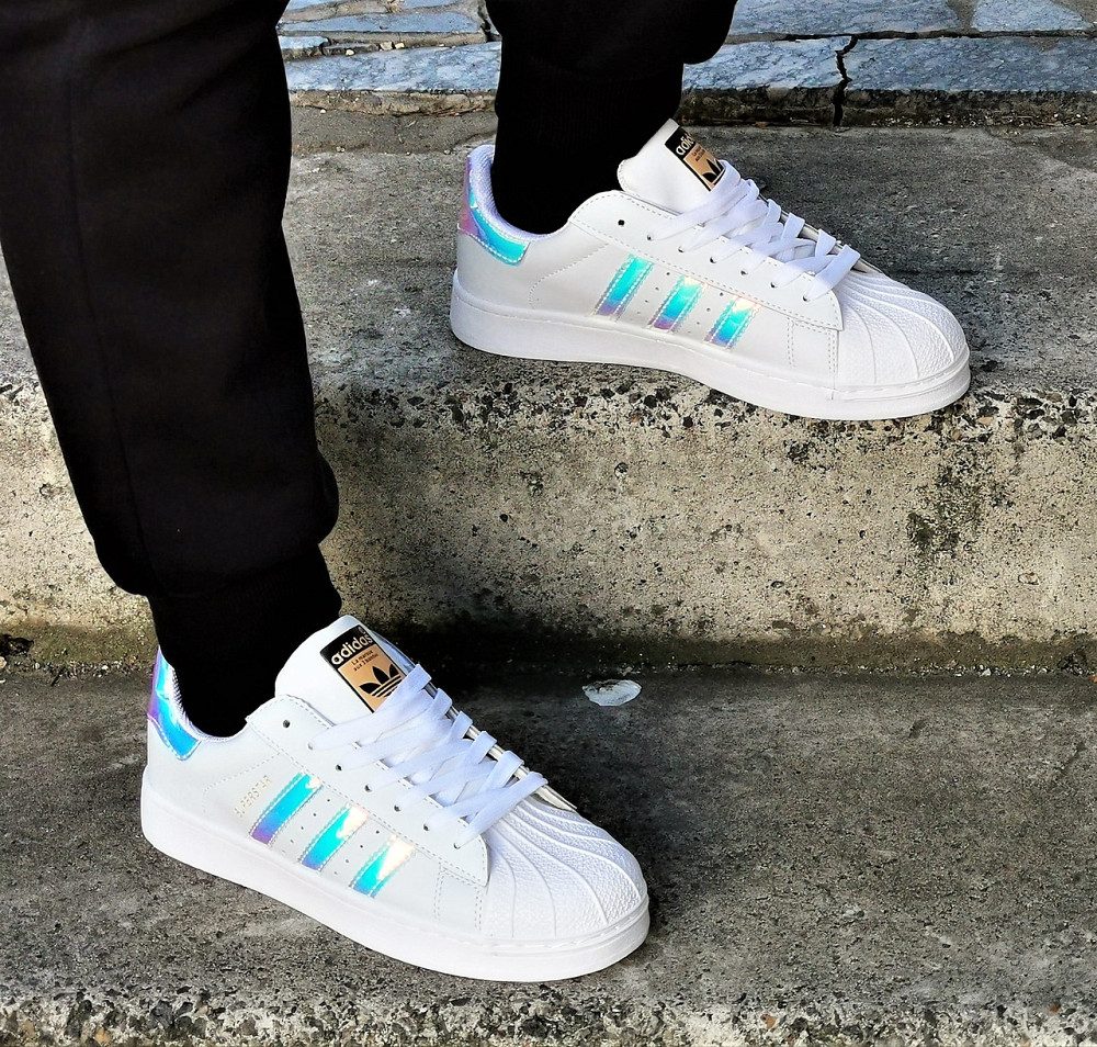 Кросівки Adidas Superstar Білі Адідас Суперстар Шкіряні (розміри: 36,37,38,39,40) — 29-1 Відео Огляд Дніпро - фото 7