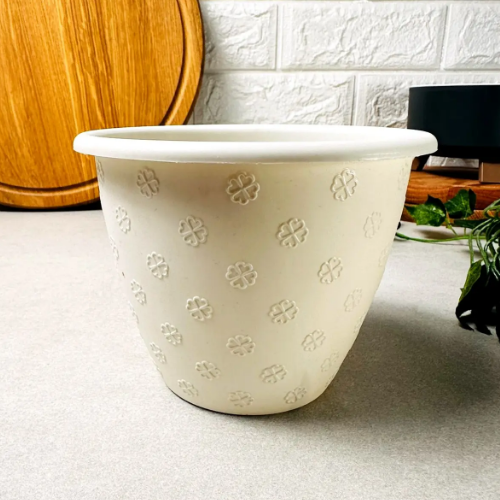 Вазон Верона 15*11,5см біла троянда Алеана Житомир