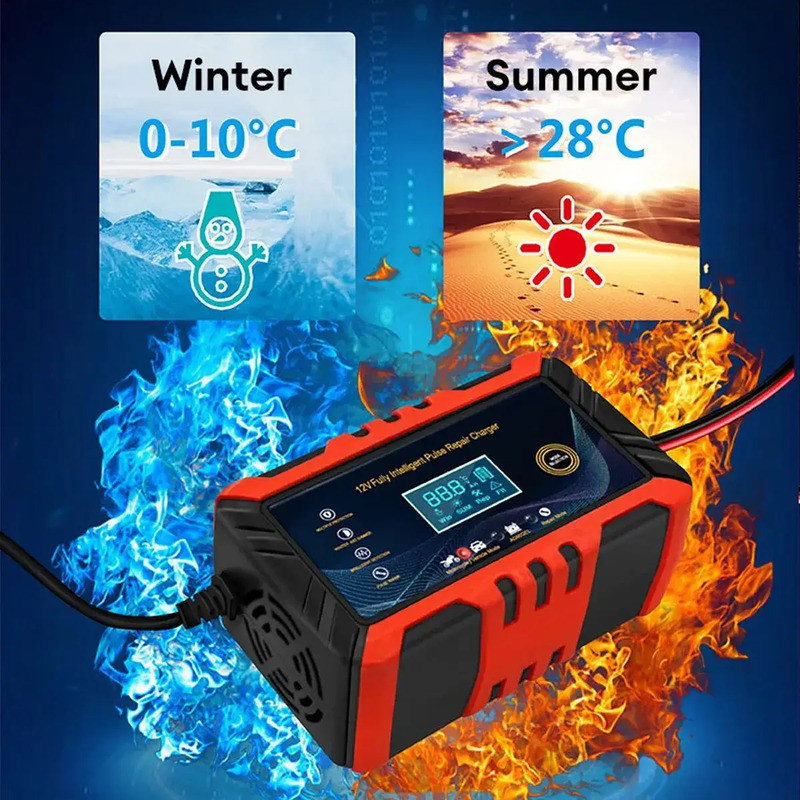 Зарядное устройство для авто-мото аккумуляторов EAFC 12V 6A (Черное) Николаев - изображение 4