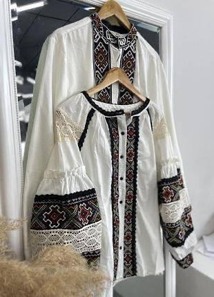 Жіноча сучасна вишиванка з мереживними вставками 80% бавовна, 20% поліестер 46 Одеса - фото 7