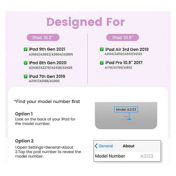 Чохол-клавіатура Magnify для iPad 10.2/Pro 10.5/Air 3 фіолетовий QWERTY підсвітка знімна протиударна Київ