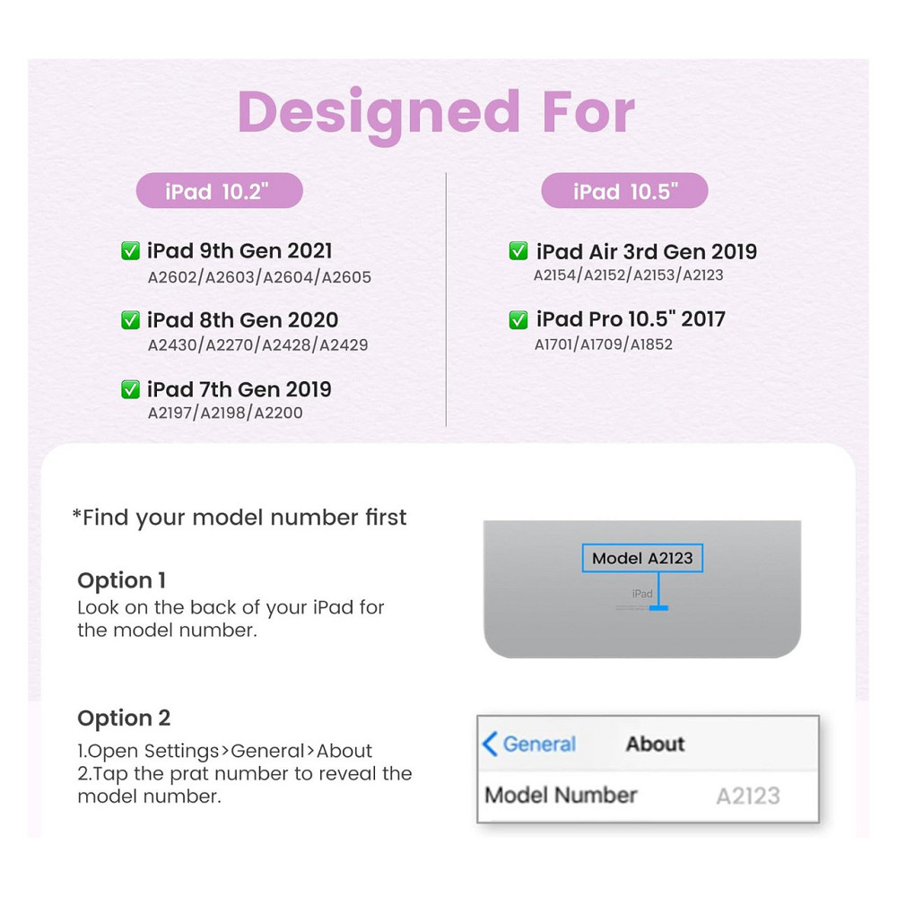 Чохол-клавіатура Magnify для iPad 10.2/Pro 10.5/Air 3 фіолетовий QWERTY підсвітка знімна протиударна Київ - фото 3