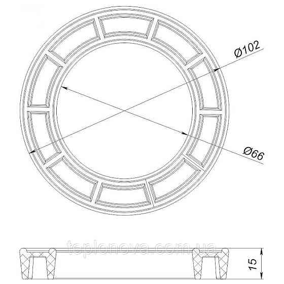 Прокладка SoloPlast (мікропорка) між бачком і унітазом АС-01.18І ЗП 102х66х15 Чернівці