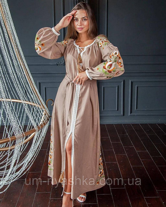 Жіноча вишита сукня на льоні Мальва Кривий Ріг - фото 4