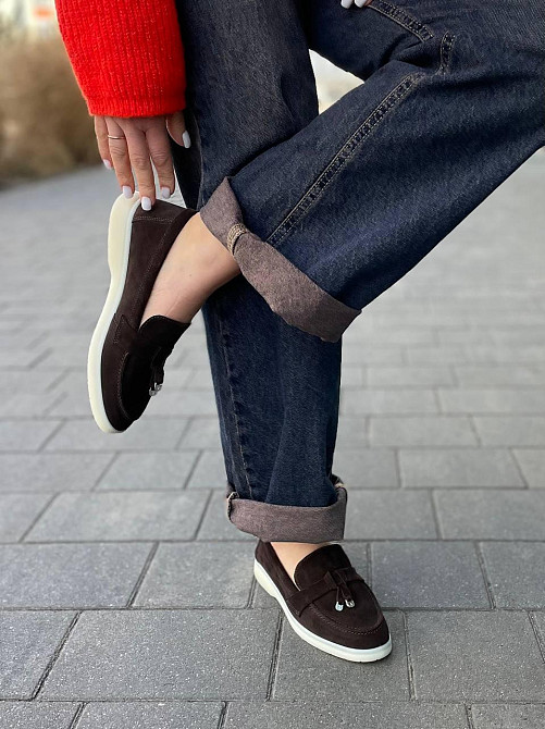 Arcoboletto Лофери жіночі Arcoboletto шоколадні замша натуральна 34-40 (5368) Коломыя - изображение 7