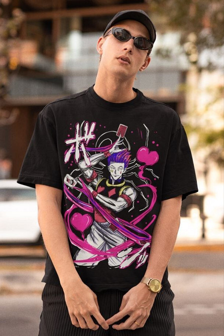 Футболка аниме Охотник × Охотник оверсайз (S/M/L) Черний AnimeJ0896 Днепр - изображение 3