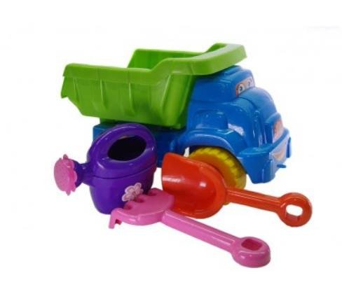 Ігровий набір для пісочниці №2 013565 з лійкою  Блакитний/Салатовий Вінниця - фото 1
