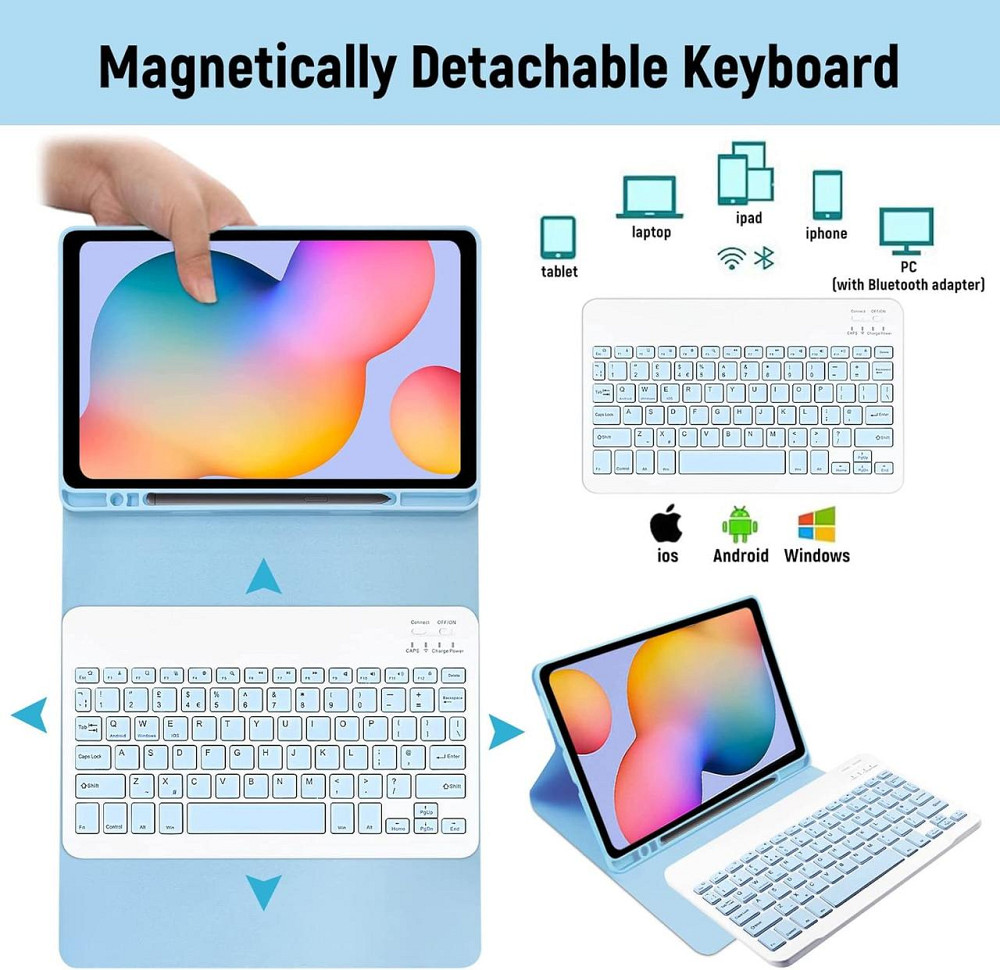 Чохол з Bluetooth клавіатурою для Samsung Galaxy Tab S6 Lite 10.4”2024/2022/2020 (SM-P625/P620/P610/P615/P613/P619) з Німеччини Дніпро - фото 9