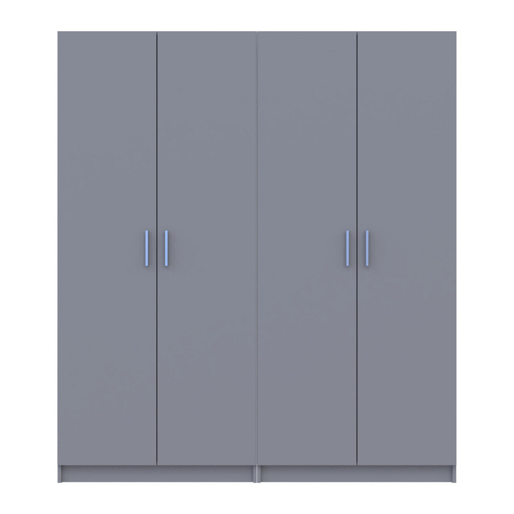 Комплект Doros Промо с полками Серый 2+2 ДСП 180х48х204 DRS-011627 (80737771) Львов - изображение 1