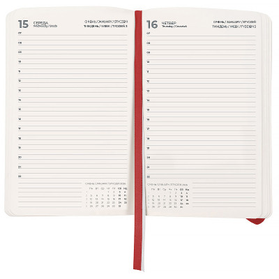 Тижневик Axent датований 2026 Partner Soft Skin, 145х210, червоний (8810-26-06-A) Вінниця - фото 2