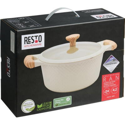 Кастрюля Resto Ran біла 24 см 4,2 л (93803) Винница - изображение 7
