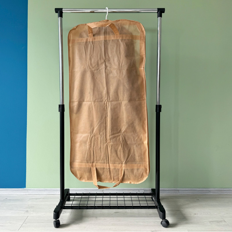 Чохол для верхнього одягу з прозорою ПВХ вставкою 120х60х8 см HCh-120-8-beige (Бежевий) Суми - фото 4