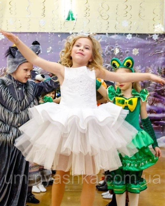 Пышное детское белое платье Бетти  на 4-5, 6-7 лет Кривой Рог - изображение 1