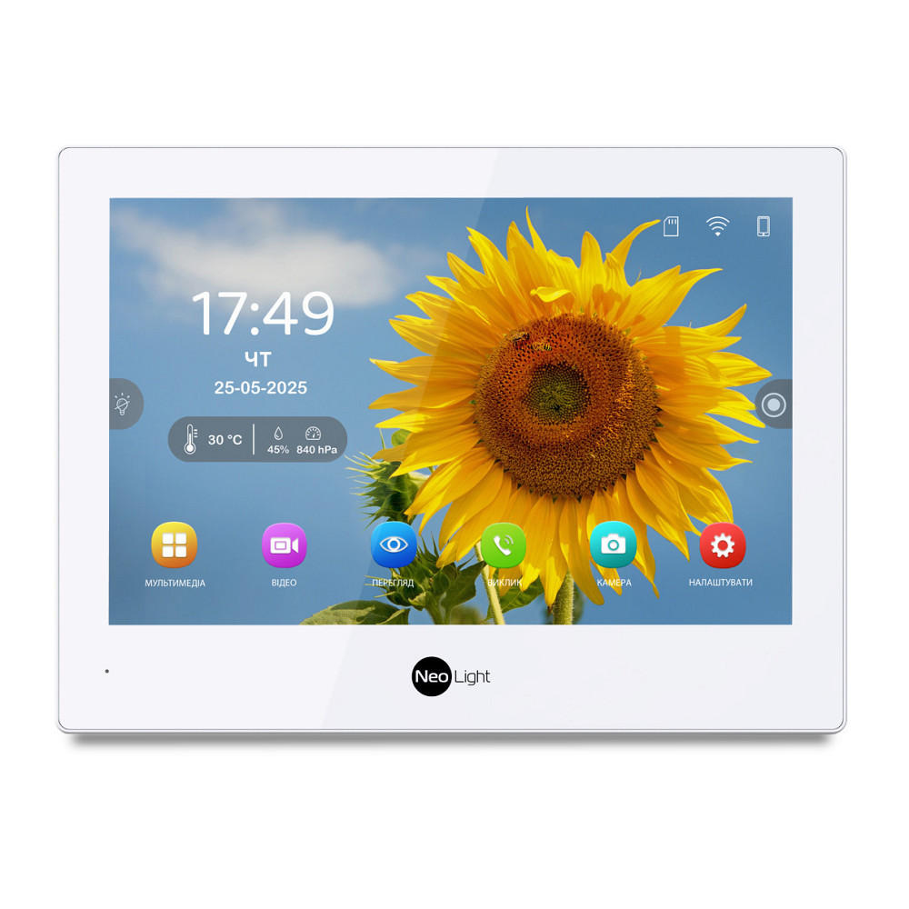 Комплект Wi-Fi IP-видеодомофон 8 дюймов NeoLight ALPHA Hybrid white и вызывной панели NeoLight Solo IPW Graphite Киев - изображение 13