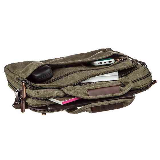 Сумка текстильна для ноутбука Vintage 20185 Зелена Київ