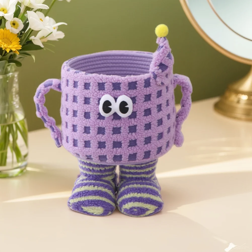 Кошик для іграшок плюшевий органайзер у дитячу кімнату м'який для речей та іграшок дитячий, фіолетовий Кам'янець-Подільський - фото 3