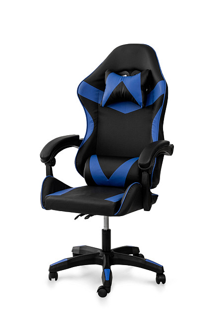 Крісло геймерське Слім, чорний/синій Киев - изображение 2