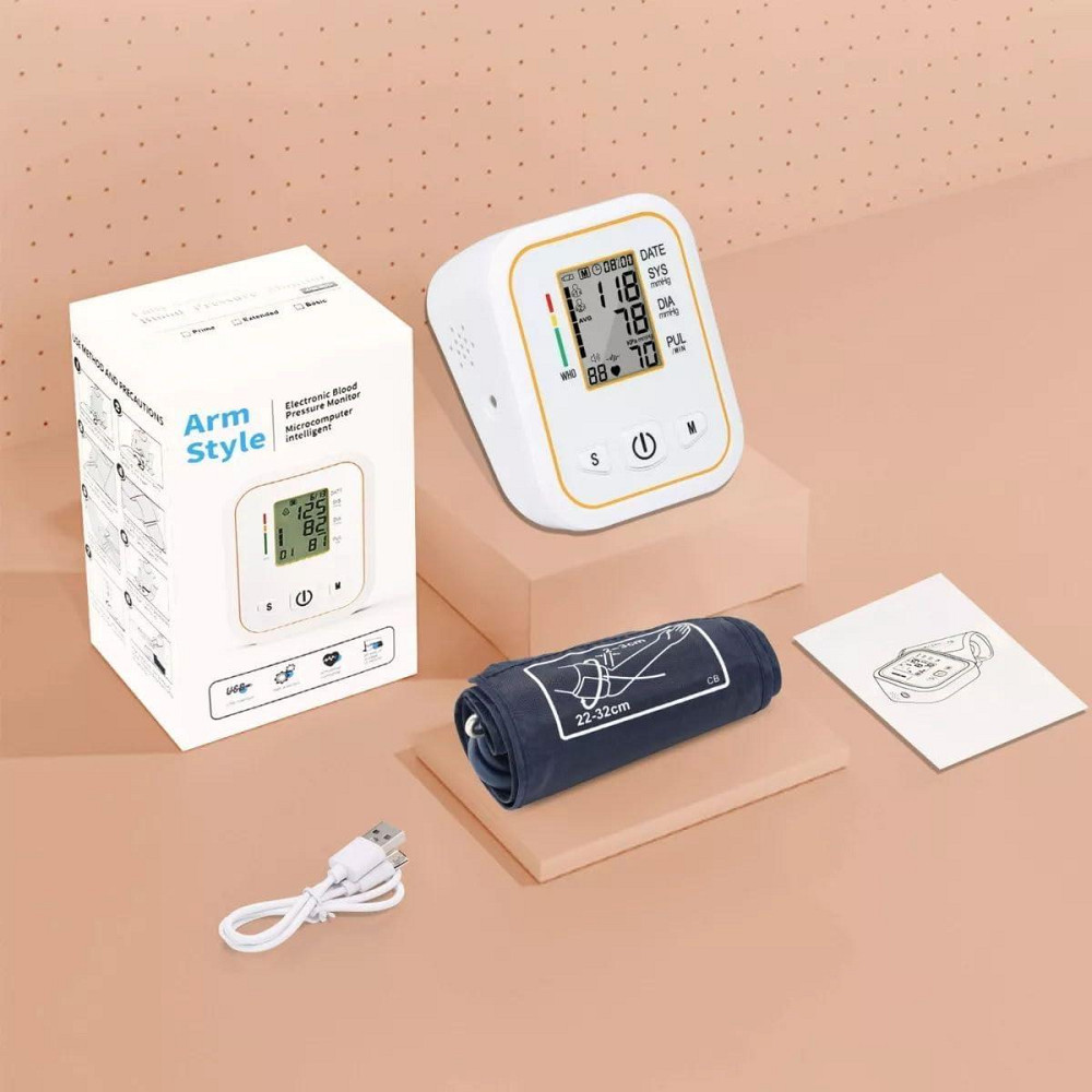 Цифровой тонометр для плеча, медицинский прибор для измерения давления, точность ±3 мм рт. ст., манжета 22-36 Киев - изображение 2