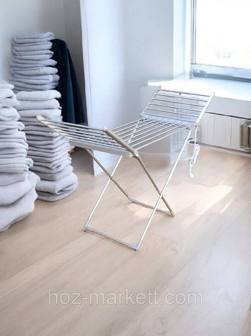 Сушилка электрическая напольная алюминиевая с подогревом дополнительных секций IDRY Харьков - изображение 10