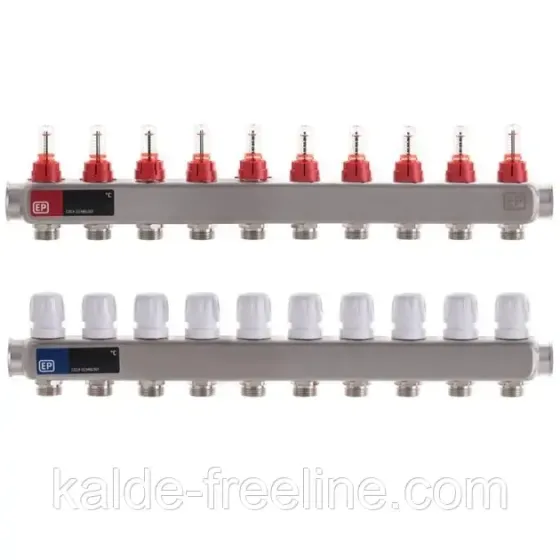 Колектор для теплої підлоги "EUROPRODUCT" на 10 контурів (нержавійка)) Харків