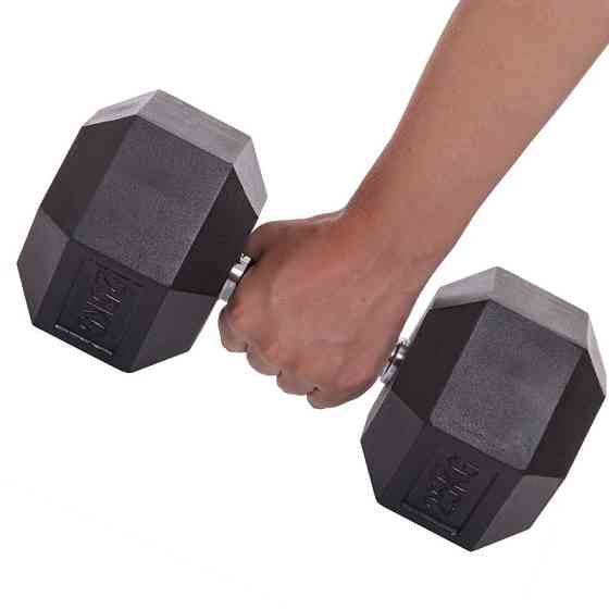 Гантель 25 кг цільна шестигранна гексагональна Zelart Київ