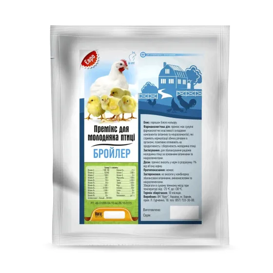 Премікс "Бройлер ЄВРО" 1 кг (Круг) Вінниця