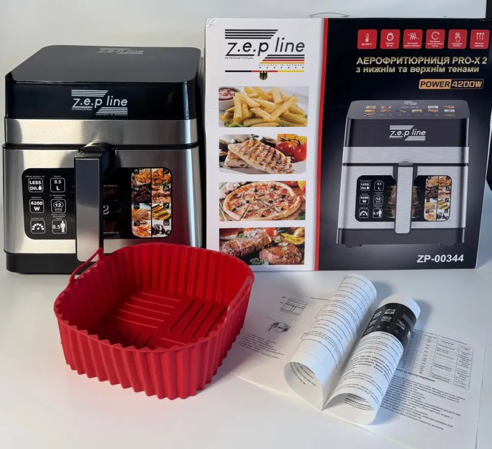 Мультифункциональная аэрофритюрница Zepline ZP-00344 на 13 л 4200 Вт Коломия - фото 1