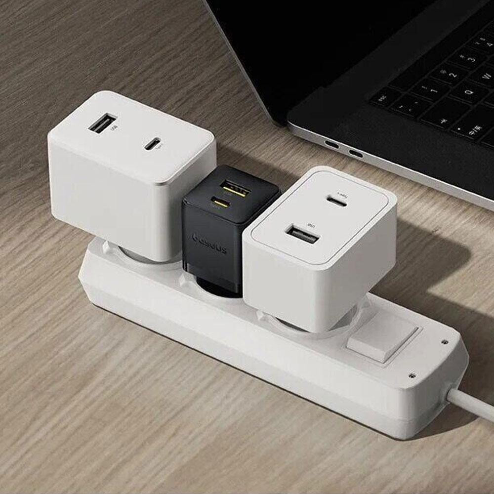 Мережевий зарядний пристрій Baseus Palm Fast Charger C+U 30W EU Cluster Black Одеса - фото 7