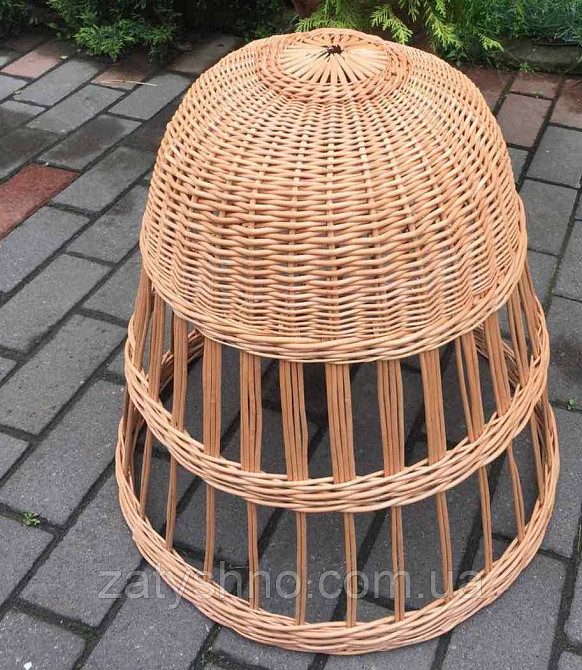 Люстра плетеная из лозы  | люстры плетеная под размер  | торшеры абажуры бра Киев - изображение 3