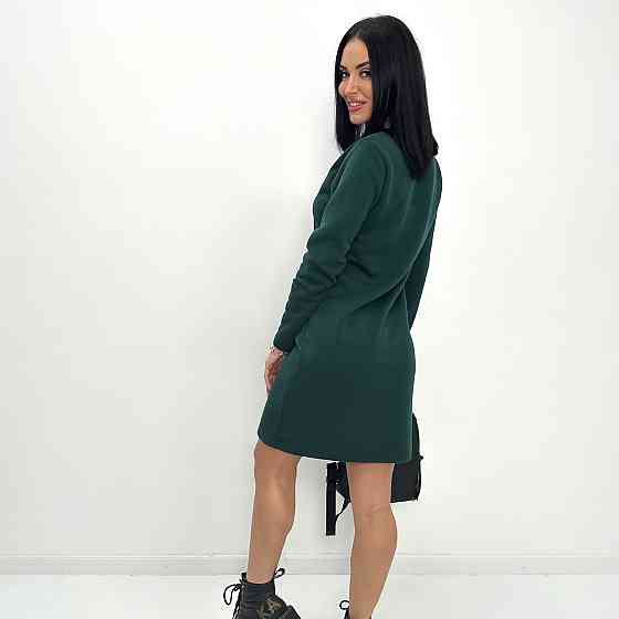 Теплое платье с принтом Romance батал Киев