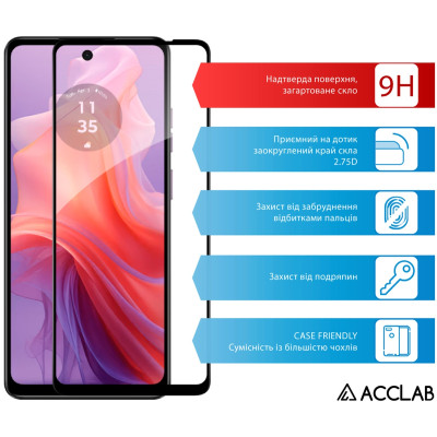 Скло захисне ACCLAB Full Glue MOTO E14 Black (1283126597688) Вінниця - фото 3