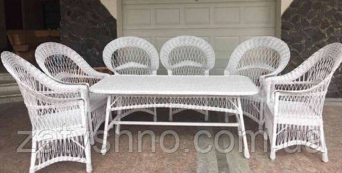 Белая плетеная мебель из лозы на балкон Киев - изображение 2